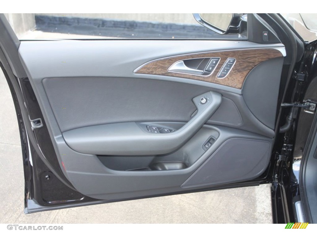 2013 Audi A6 3.0T quattro Sedan Black Door Panel Photo #68795006
