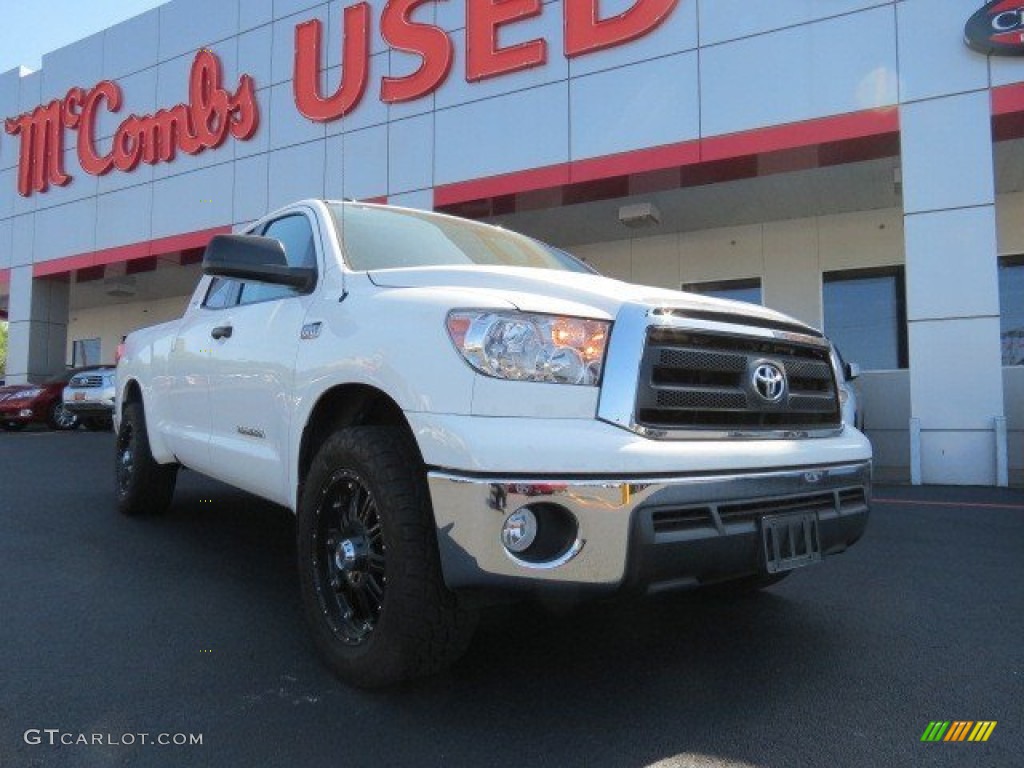 2011 Tundra SR5 Double Cab - Super White / Graphite Gray photo #1