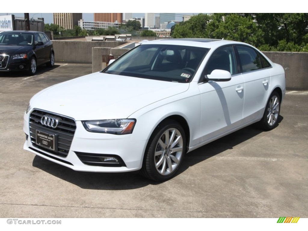2013 A4 2.0T quattro Sedan - Glacier White Metallic / Black photo #3