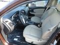 2012 Chrysler 200 Black/Light Frost Interior Front Seat Photo
