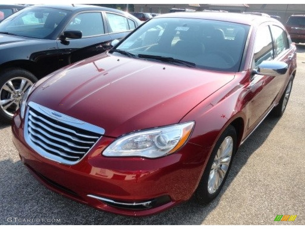 2012 200 Limited Sedan - Deep Cherry Red Crystal Pearl Coat / Black photo #1