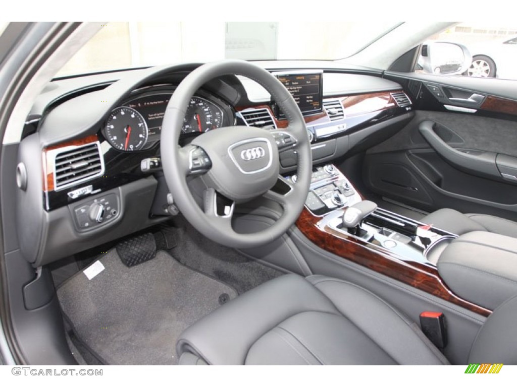 Black Interior 2013 Audi A8 L 3.0T quattro Photo #68796029