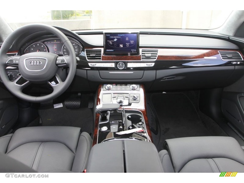 2013 Audi A8 L 3.0T quattro Black Dashboard Photo #68796107