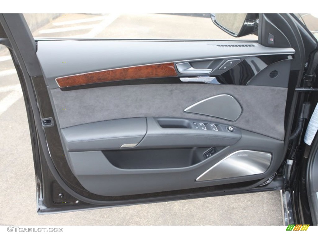 2013 Audi A8 L 3.0T quattro Black Door Panel Photo #68796299