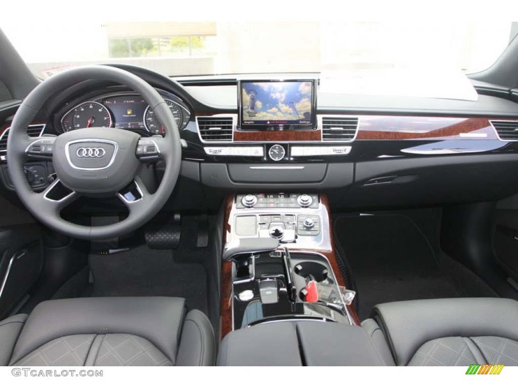 2013 Audi A8 L 3.0T quattro Black Dashboard Photo #68796386