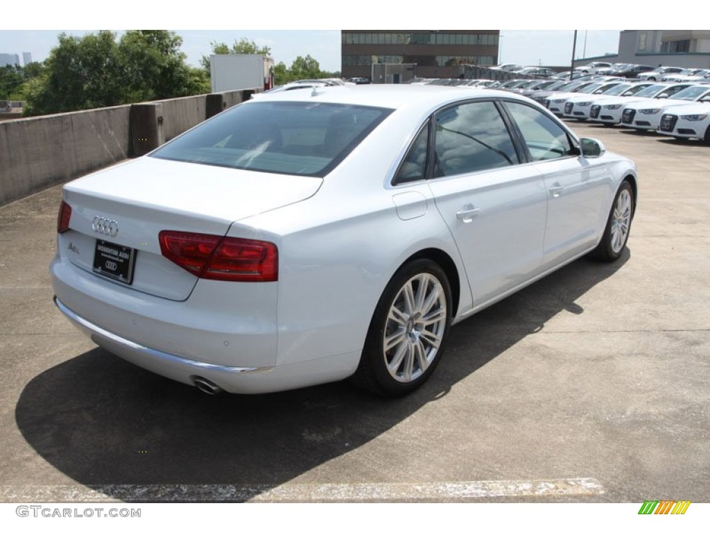 2013 A8 L 3.0T quattro - Glacier White Metallic / Nougat Brown photo #8