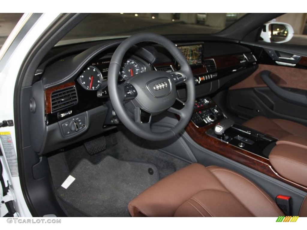 Nougat Brown Interior 2013 Audi A8 L 3.0T quattro Photo #68796875