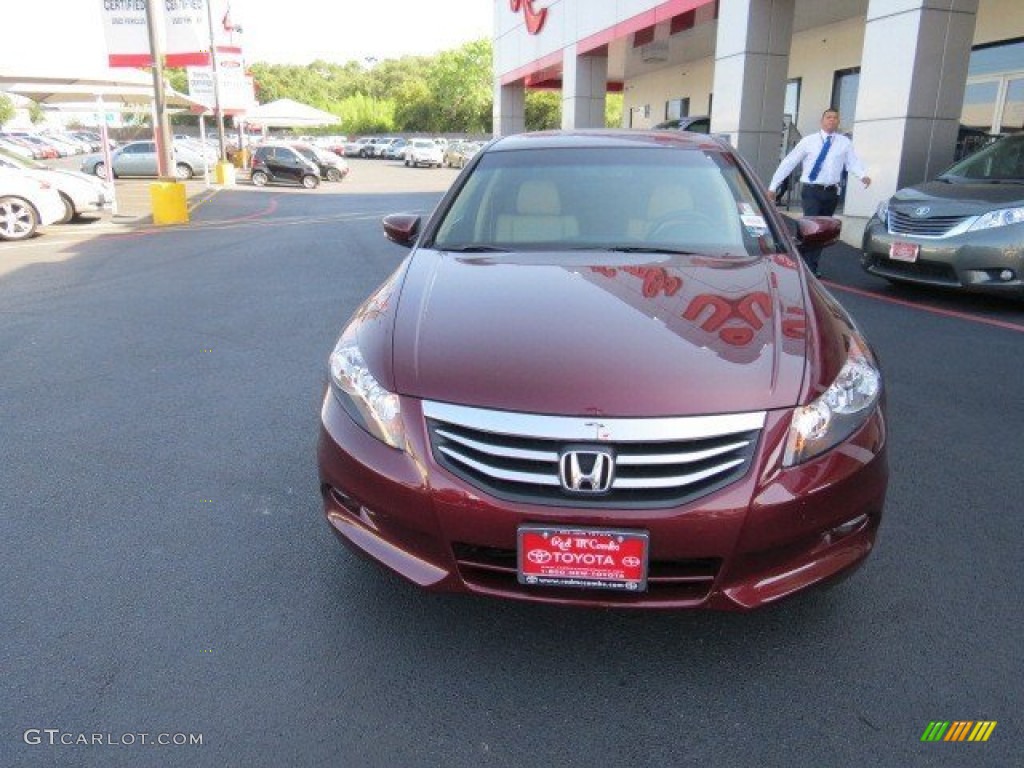 2011 Accord EX-L V6 Sedan - Basque Red Pearl / Ivory photo #2