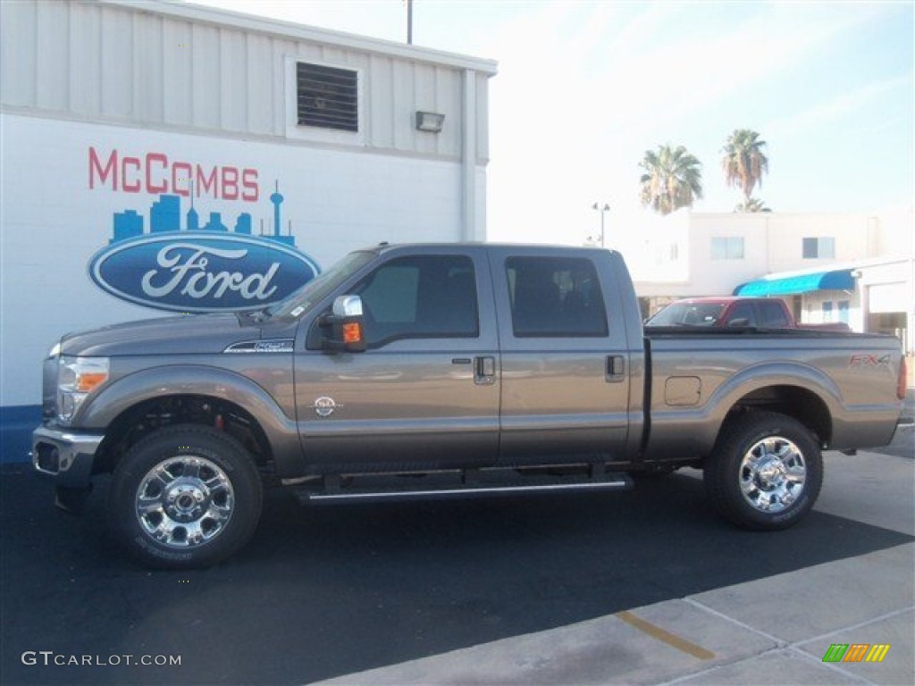 2012 F250 Super Duty Lariat Crew Cab 4x4 - Sterling Grey Metallic / Black photo #2