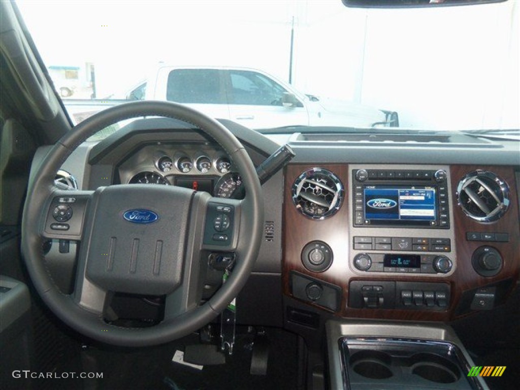 2012 F250 Super Duty Lariat Crew Cab 4x4 - Sterling Grey Metallic / Black photo #15