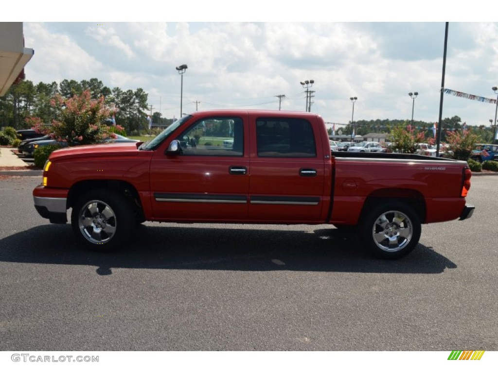 2007 Silverado 1500 Classic LS Crew Cab - Victory Red / Dark Charcoal photo #8