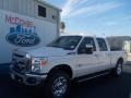 2012 White Platinum Metallic Tri-Coat Ford F250 Super Duty Lariat Crew Cab 4x4  photo #1