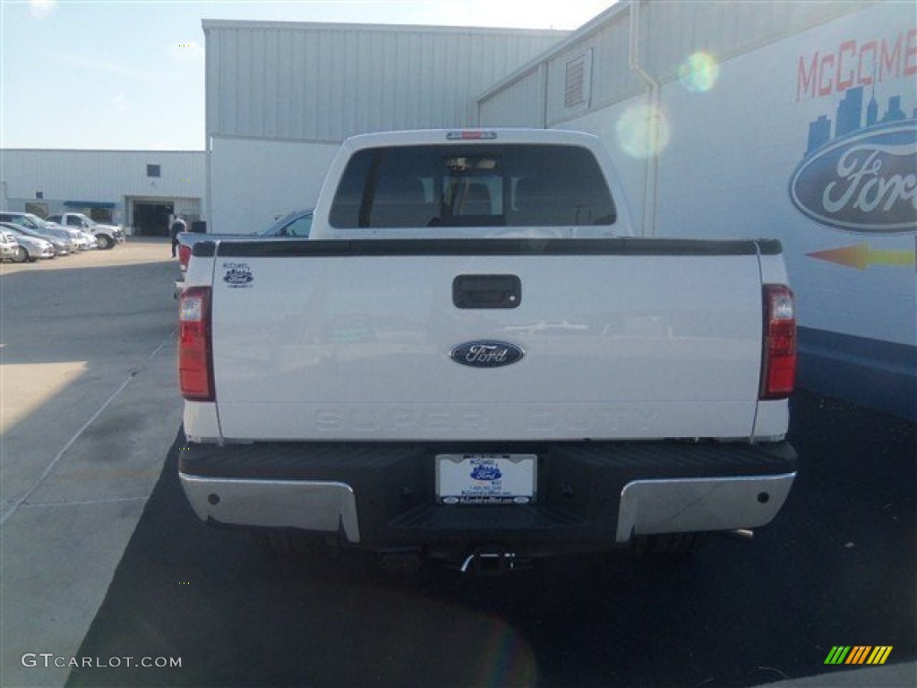2012 F250 Super Duty Lariat Crew Cab 4x4 - White Platinum Metallic Tri-Coat / Black photo #4