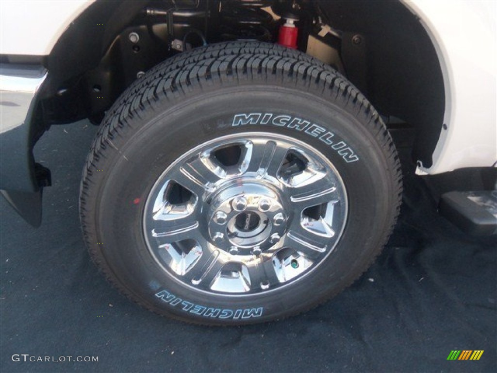 2012 F250 Super Duty Lariat Crew Cab 4x4 - White Platinum Metallic Tri-Coat / Black photo #9
