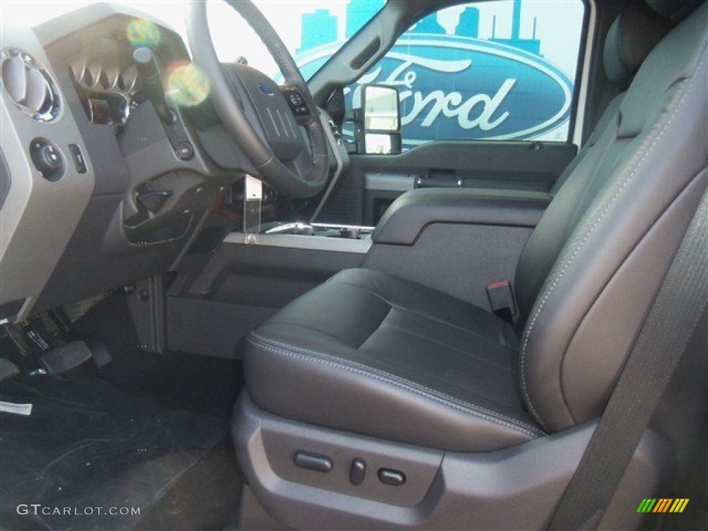 2012 F250 Super Duty Lariat Crew Cab 4x4 - White Platinum Metallic Tri-Coat / Black photo #10