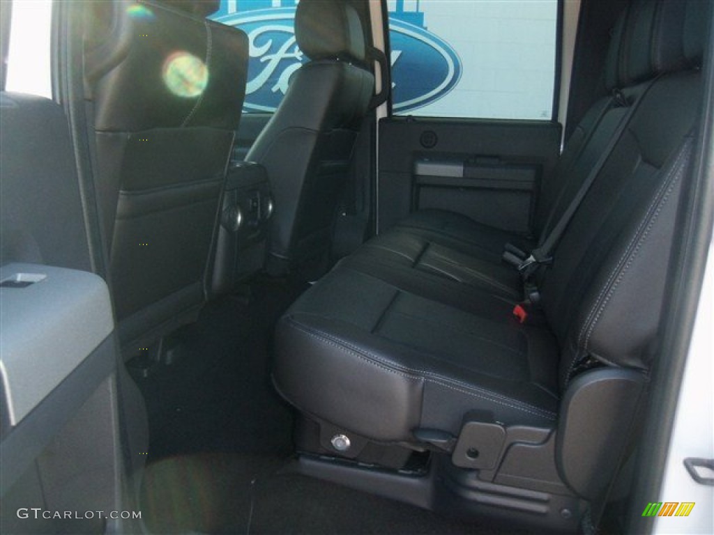2012 F250 Super Duty Lariat Crew Cab 4x4 - White Platinum Metallic Tri-Coat / Black photo #12