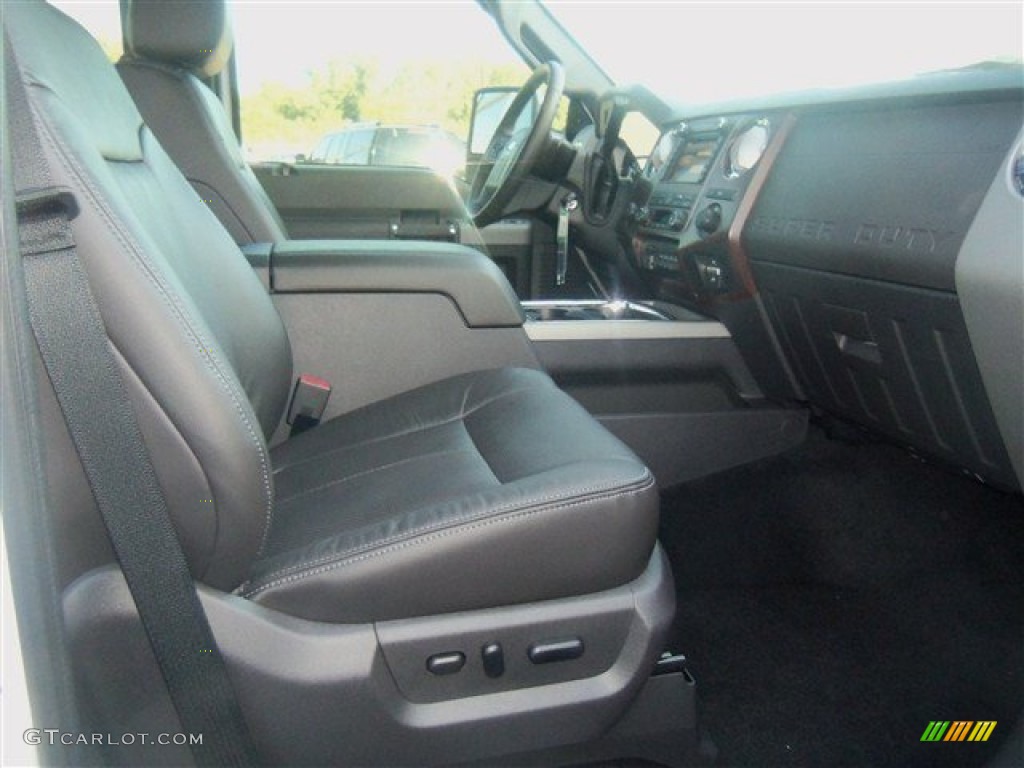 2012 F250 Super Duty Lariat Crew Cab 4x4 - White Platinum Metallic Tri-Coat / Black photo #15