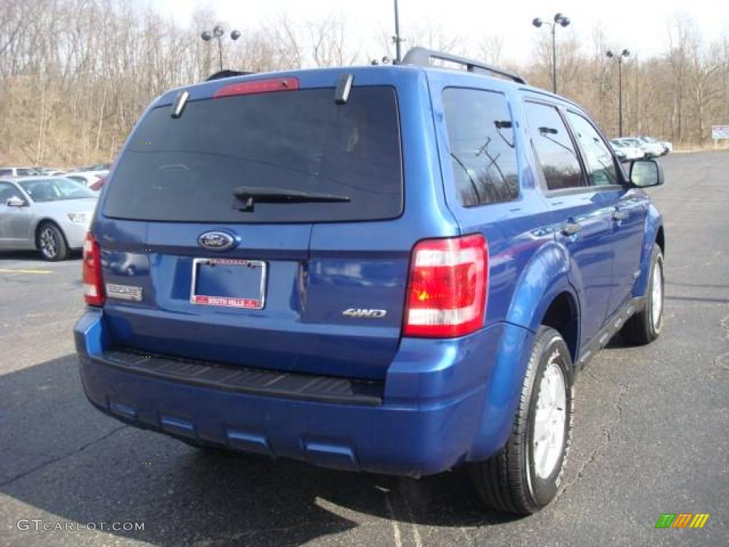 2008 Escape XLT V6 4WD - Vista Blue Metallic / Stone photo #4