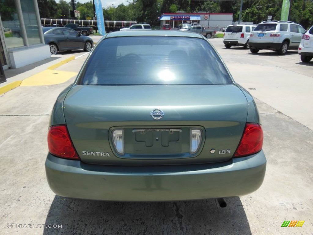 2005 Sentra 1.8 S - Jaded Green / Taupe photo #5