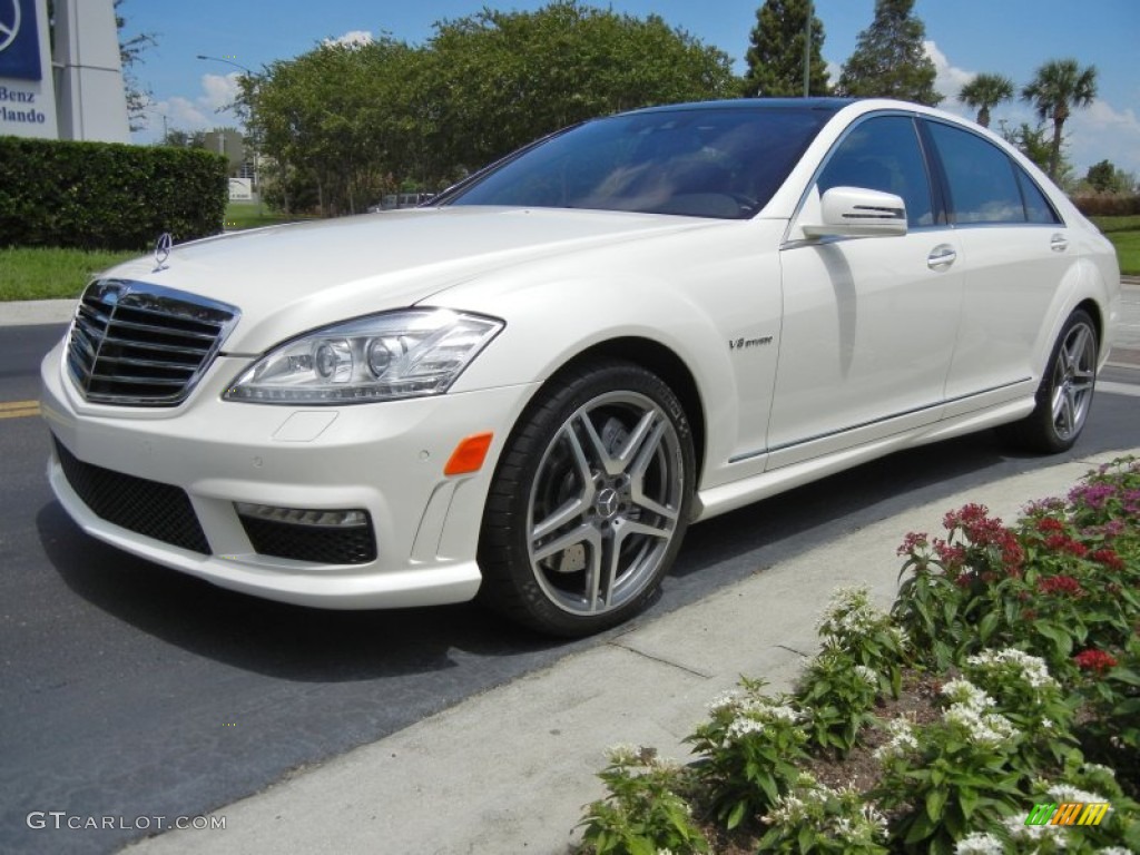 Diamond White Metallic 2012 Mercedes-Benz S 63 AMG Sedan Exterior Photo #68803034