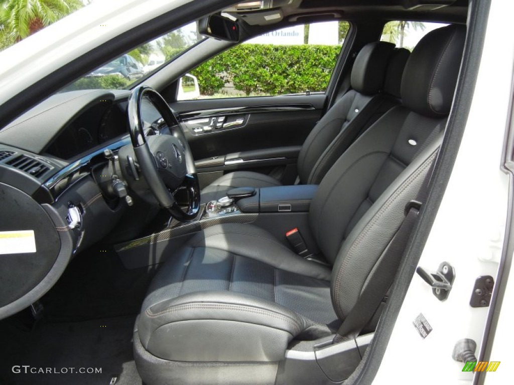 AMG Black Interior 2012 Mercedes-Benz S 63 AMG Sedan Photo #68803130