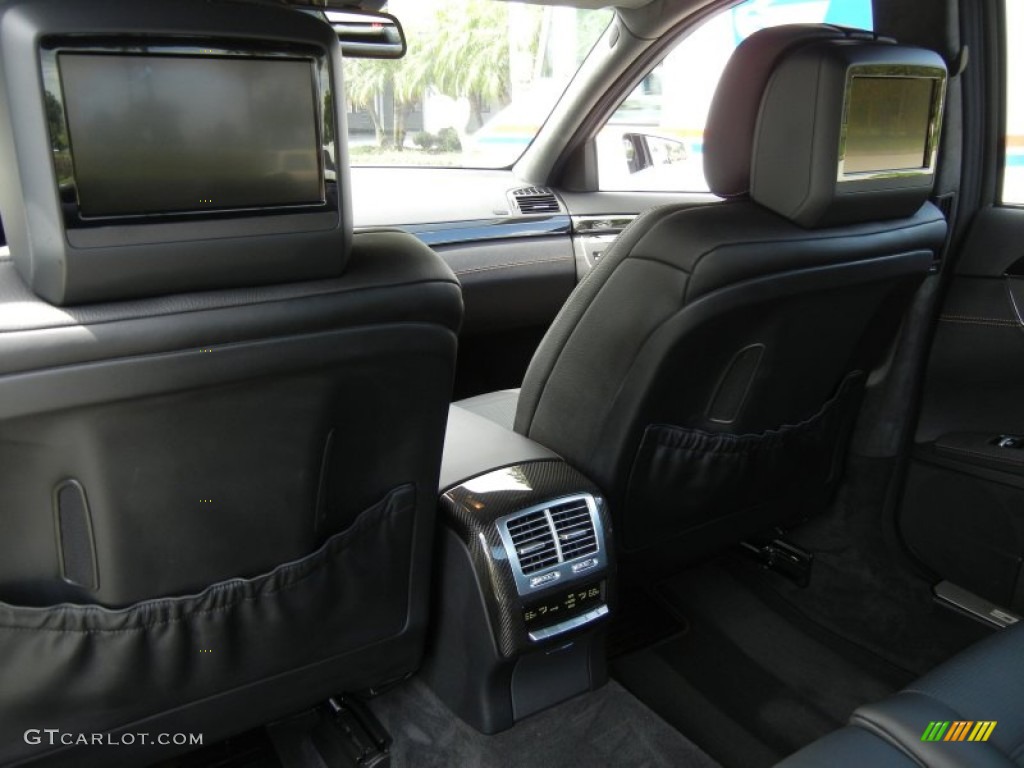 AMG Black Interior 2012 Mercedes-Benz S 63 AMG Sedan Photo #68803178