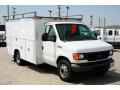 Oxford White 2006 Ford E Series Cutaway E350 Commercial Utility Truck