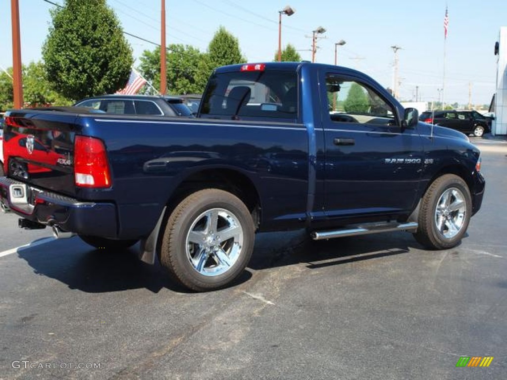 2012 Ram 1500 Express Regular Cab 4x4 - True Blue Pearl / Dark Slate Gray/Medium Graystone photo #2