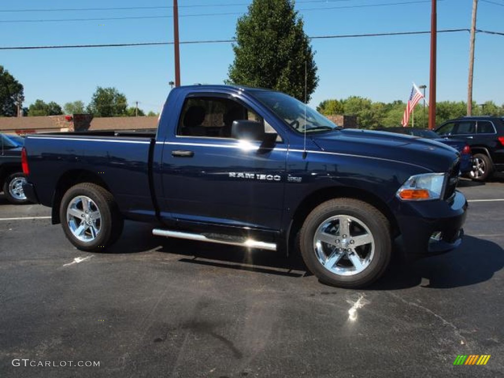 2012 Ram 1500 Express Regular Cab 4x4 - True Blue Pearl / Dark Slate Gray/Medium Graystone photo #3