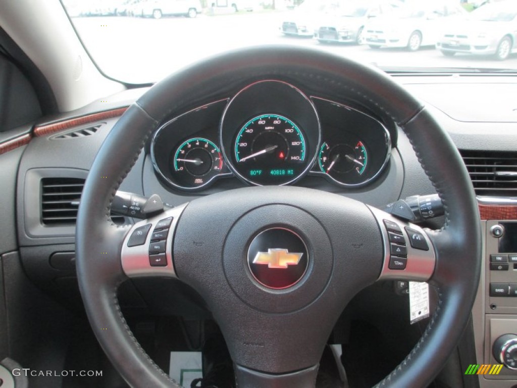 2010 Chevrolet Malibu LTZ Sedan Ebony Steering Wheel Photo #68804211