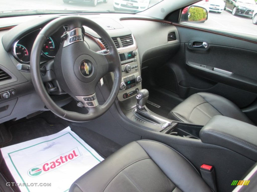 Ebony Interior 2010 Chevrolet Malibu LTZ Sedan Photo #68804252