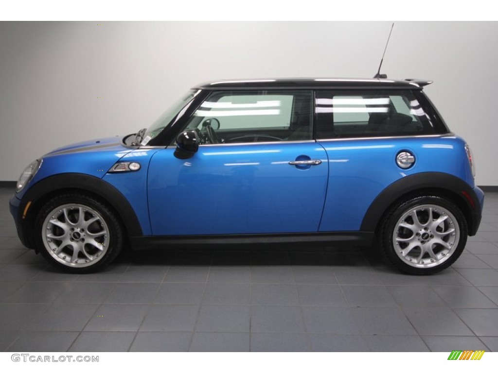 2009 Cooper S Hardtop - Laser Blue Metallic / Black/Pacific Blue photo #2