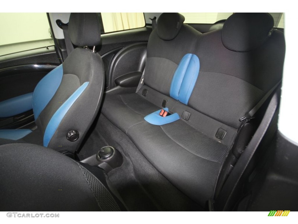 Black/Pacific Blue Interior 2009 Mini Cooper S Hardtop Photo #68804726