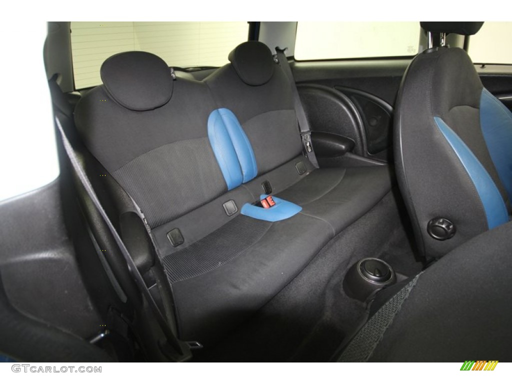 Black/Pacific Blue Interior 2009 Mini Cooper S Hardtop Photo #68804855