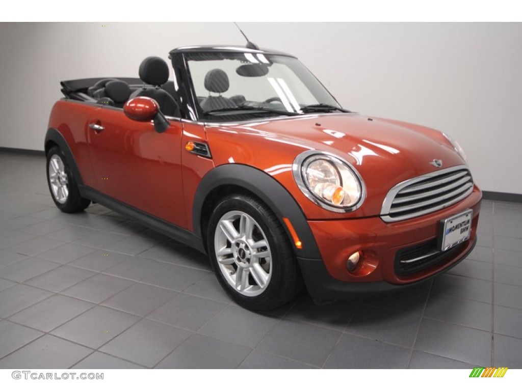 2011 Cooper Convertible - Spice Orange Metallic / Carbon Black photo #1