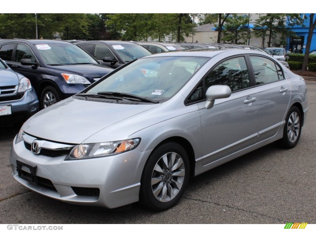 2009 Civic EX-L Sedan - Alabaster Silver Metallic / Gray photo #2