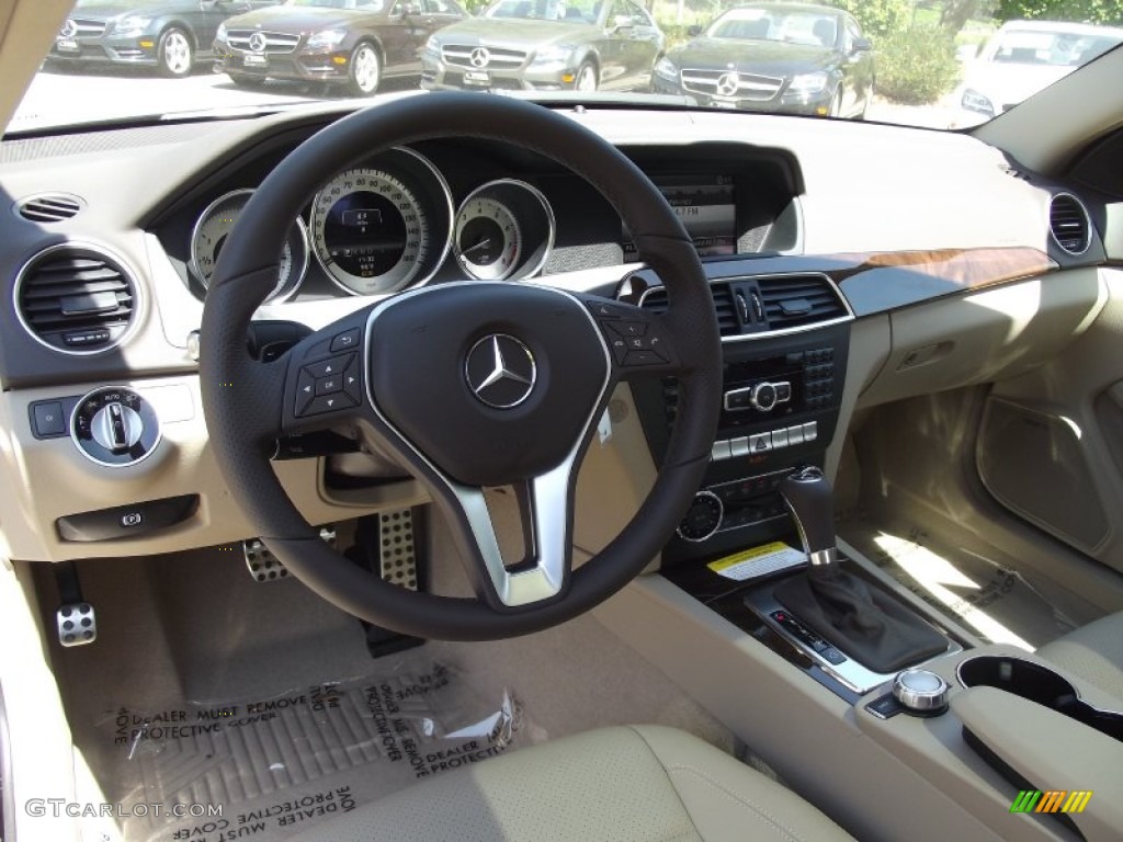 Almond/Mocha Interior 2013 Mercedes-Benz C 350 Coupe Photo #68806040