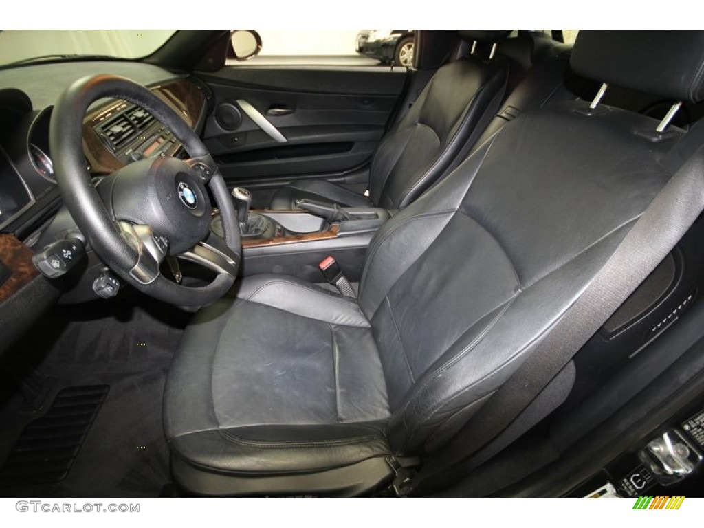 Black Interior 2006 BMW Z4 3.0i Roadster Photo #68806313