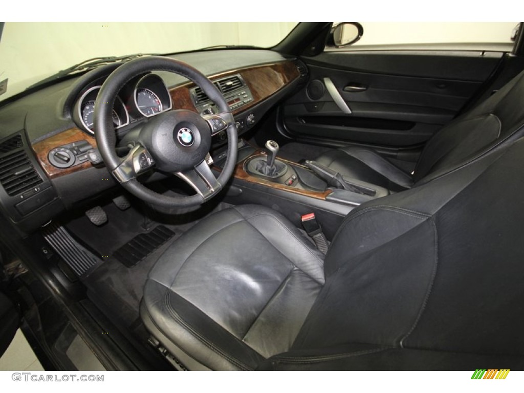 Black Interior 2006 BMW Z4 3.0i Roadster Photo #68806322