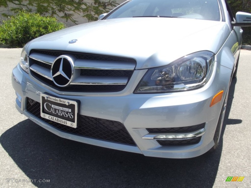 2013 C 250 Coupe - Diamond Silver Metallic / Black photo #5