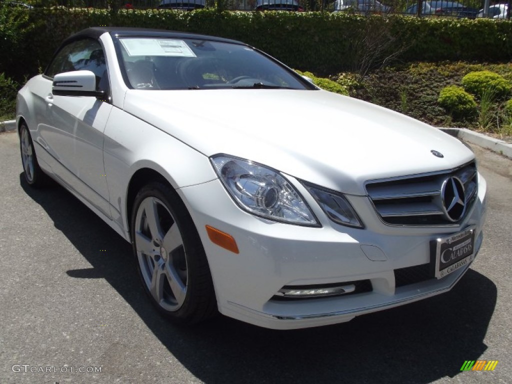 2013 E 350 Cabriolet - Diamond White Metallic / Black photo #1