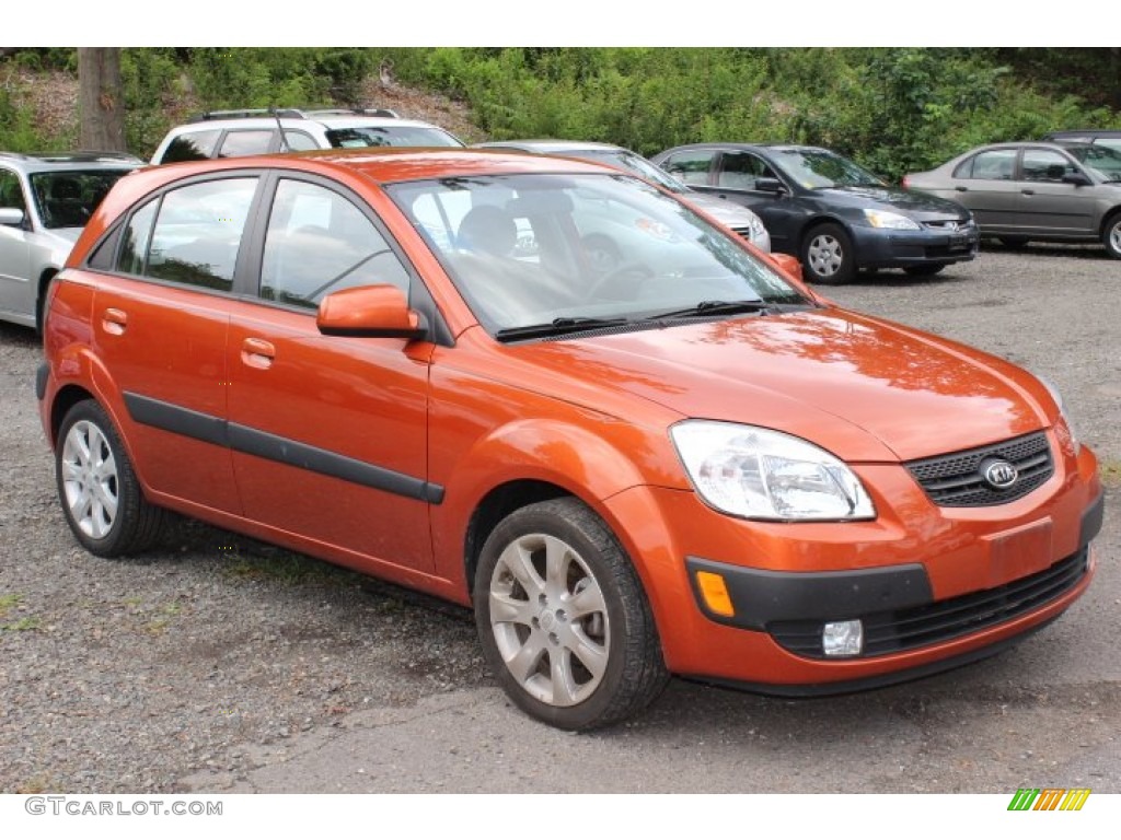 2009 Rio Rio5 LX Hatchback - Sunset Orange / Gray photo #4