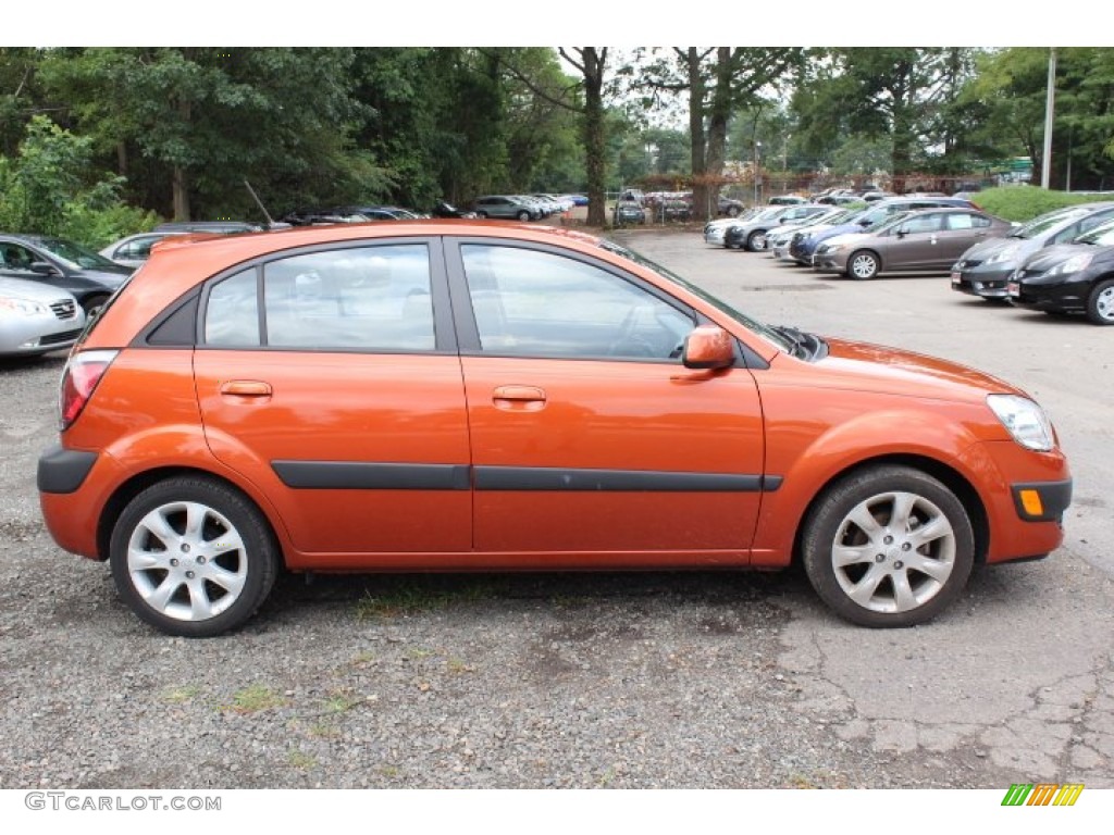 2009 Rio Rio5 LX Hatchback - Sunset Orange / Gray photo #5