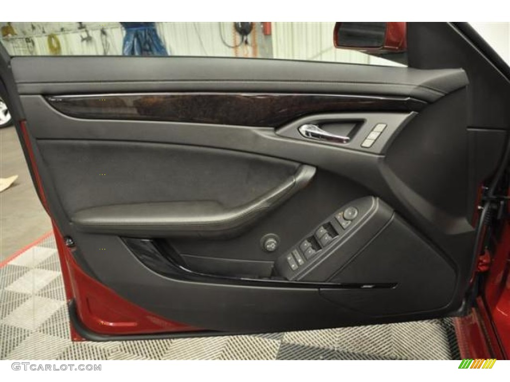 2011 Cadillac CTS -V Sport Wagon Ebony Door Panel Photo #68809268