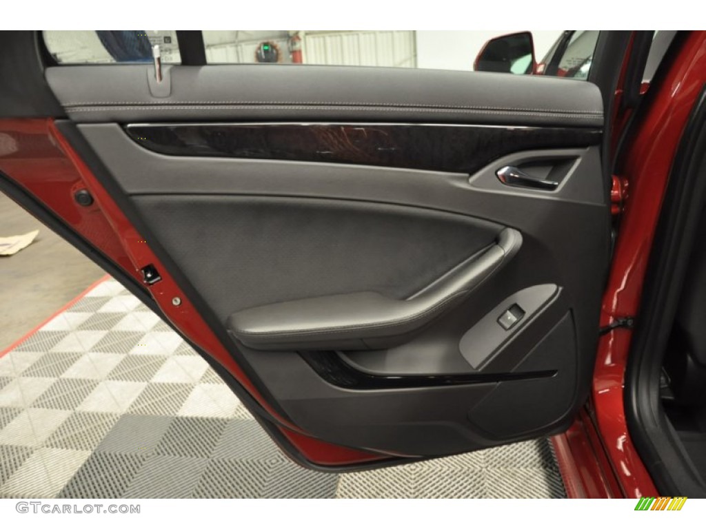 2011 Cadillac CTS -V Sport Wagon Ebony Door Panel Photo #68809526