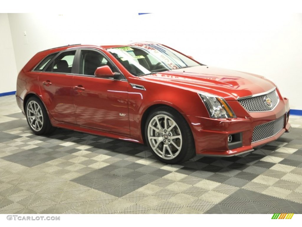 Crystal Red Tintcoat 2011 Cadillac CTS -V Sport Wagon Exterior Photo #68809730