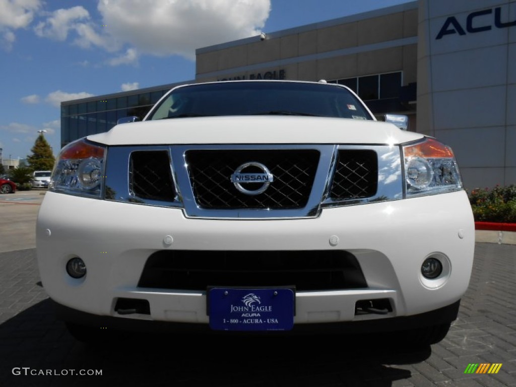 2012 Armada Platinum - Blizzard White / Almond photo #3