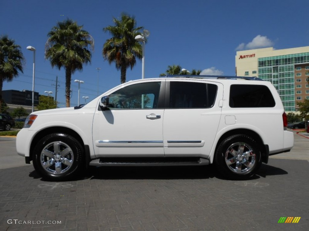 2012 Armada Platinum - Blizzard White / Almond photo #5