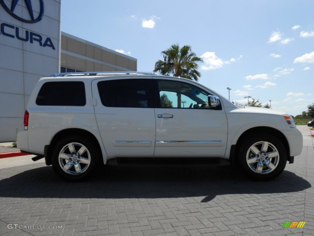 2012 Armada Platinum - Blizzard White / Almond photo #6