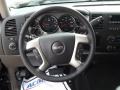 Ebony 2013 GMC Sierra 1500 SLE Extended Cab Steering Wheel